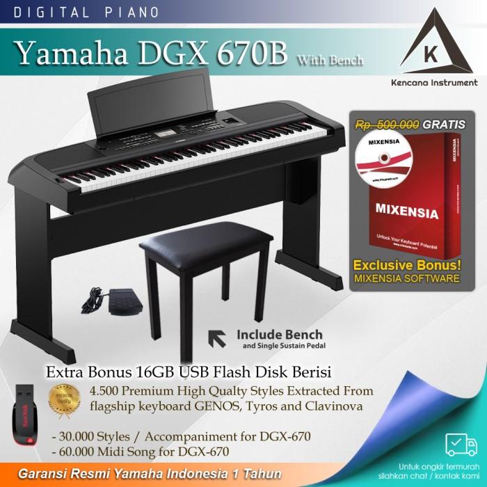 Terlaris Yamaha Dgx670 + Bench / Dgx 670 Digital Piano ( Penerus Dgx660 660)