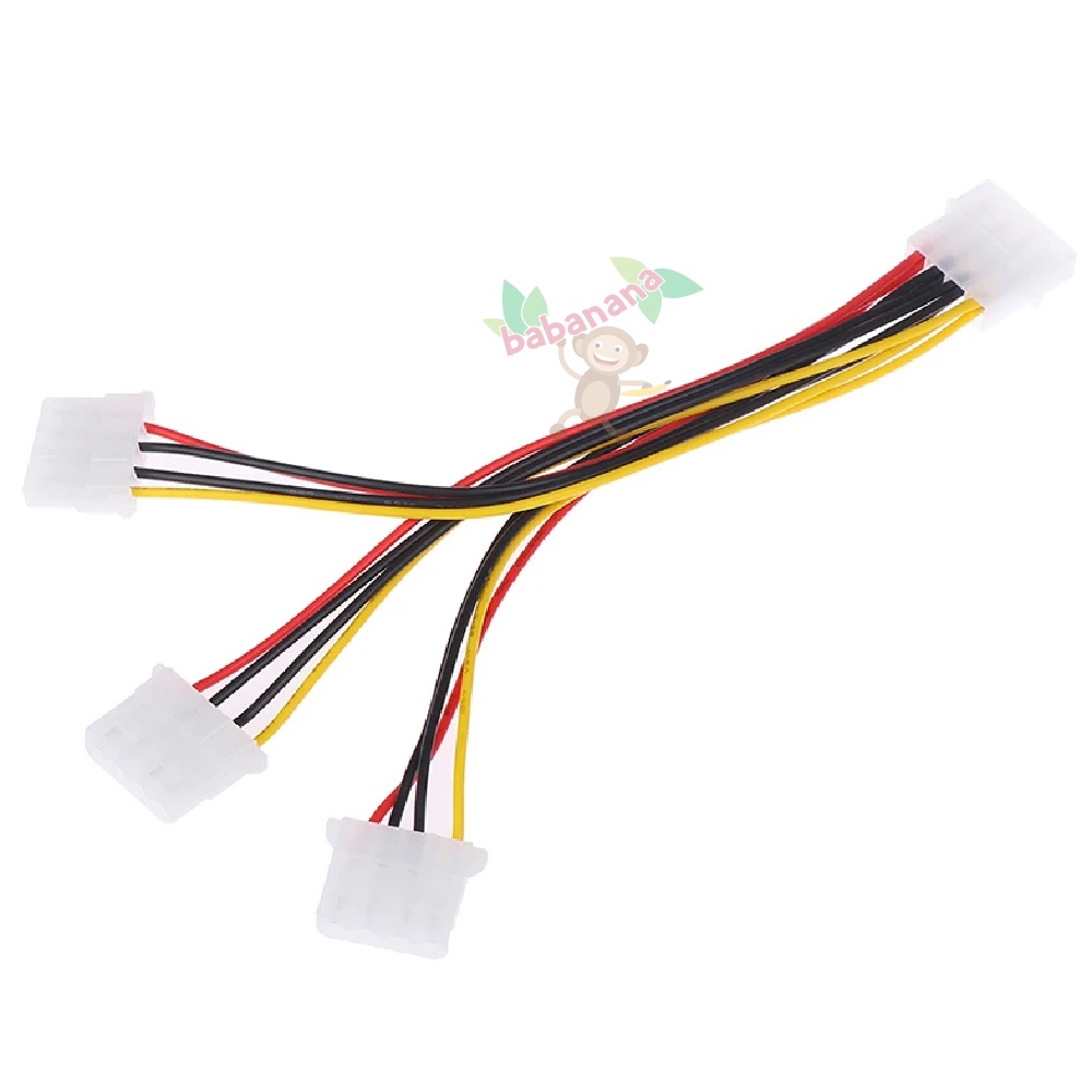 Kabel Molex 4 Pin Splitter 1 to 3 cabang cable pc power fan case komputer 4pin