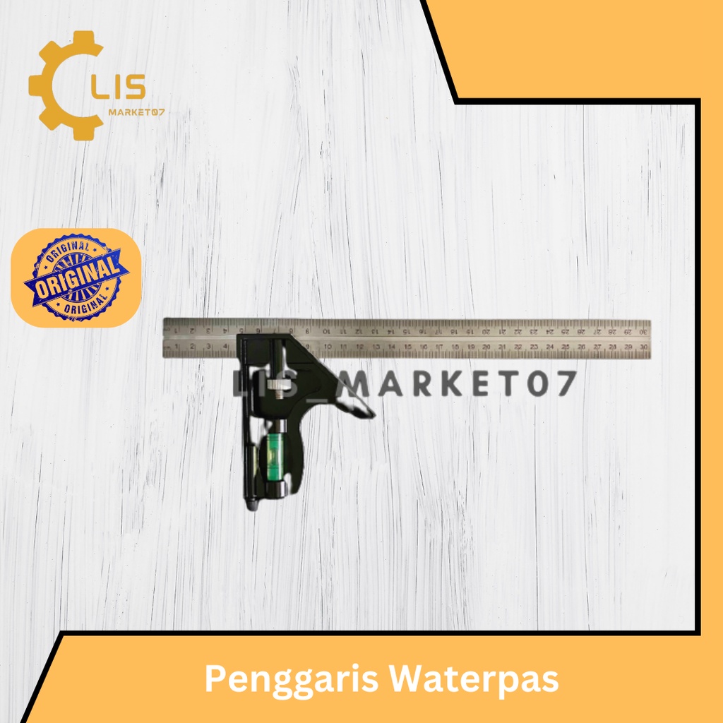 

Penggaris Waterpas Penggaris Tukang Siku Mistar Multifungsi ada Waterpasss Penggaris Siku Multifungsi Adjustable Combination Square angle ruler Waterpass Kombinasi