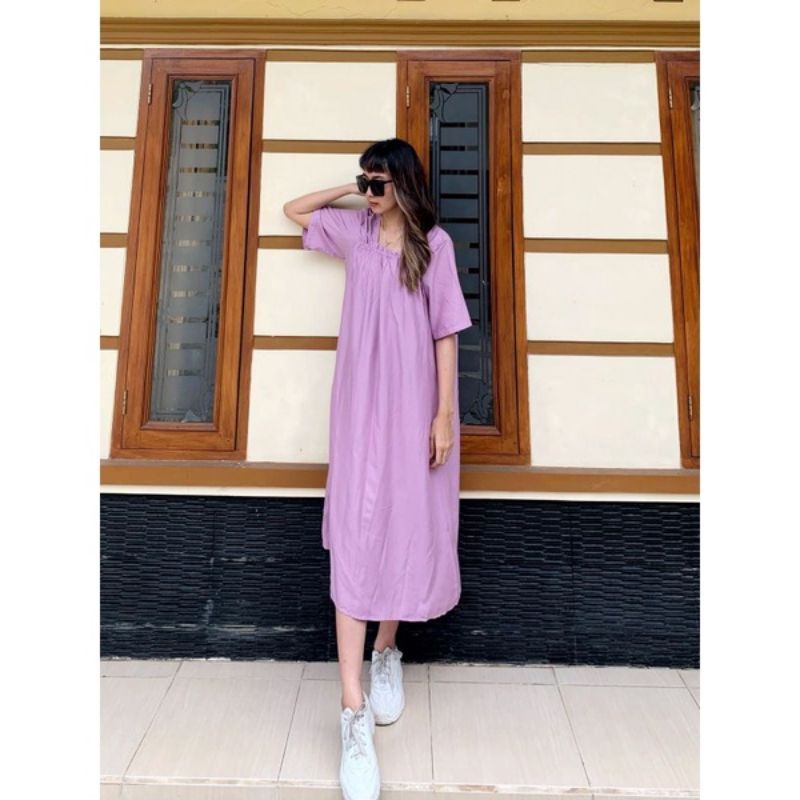 zara dres Daster fuji daster karet dada bahan cringkle airflow