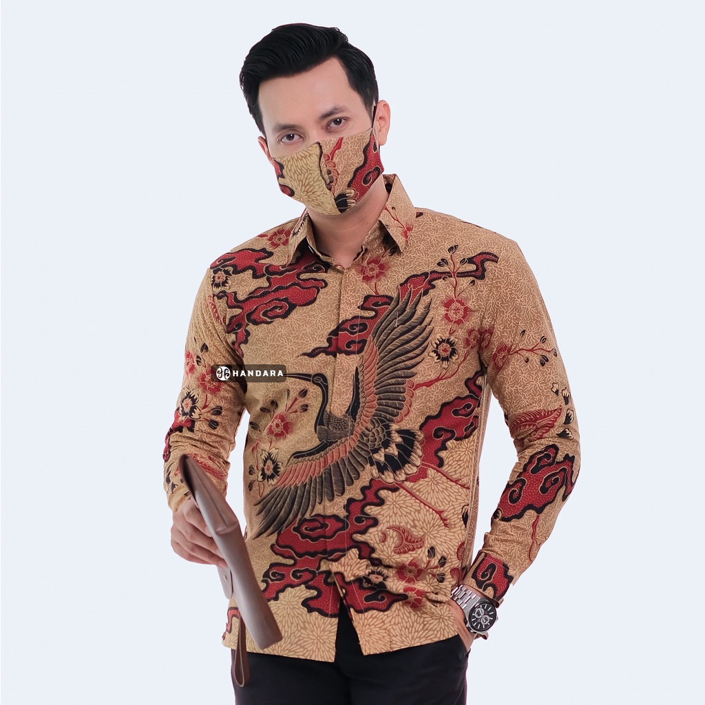 Handara Batik Pria Lengan Panjang Slim Fit Premium Soang Raja HB-349