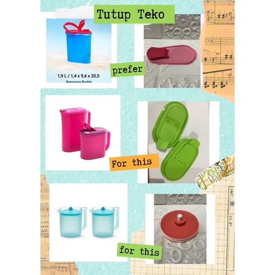 Tutup Teko 1liter  2 liter // fridgejug // 2 liter pitcher // 1 liter pitcher // beverage buddy // T