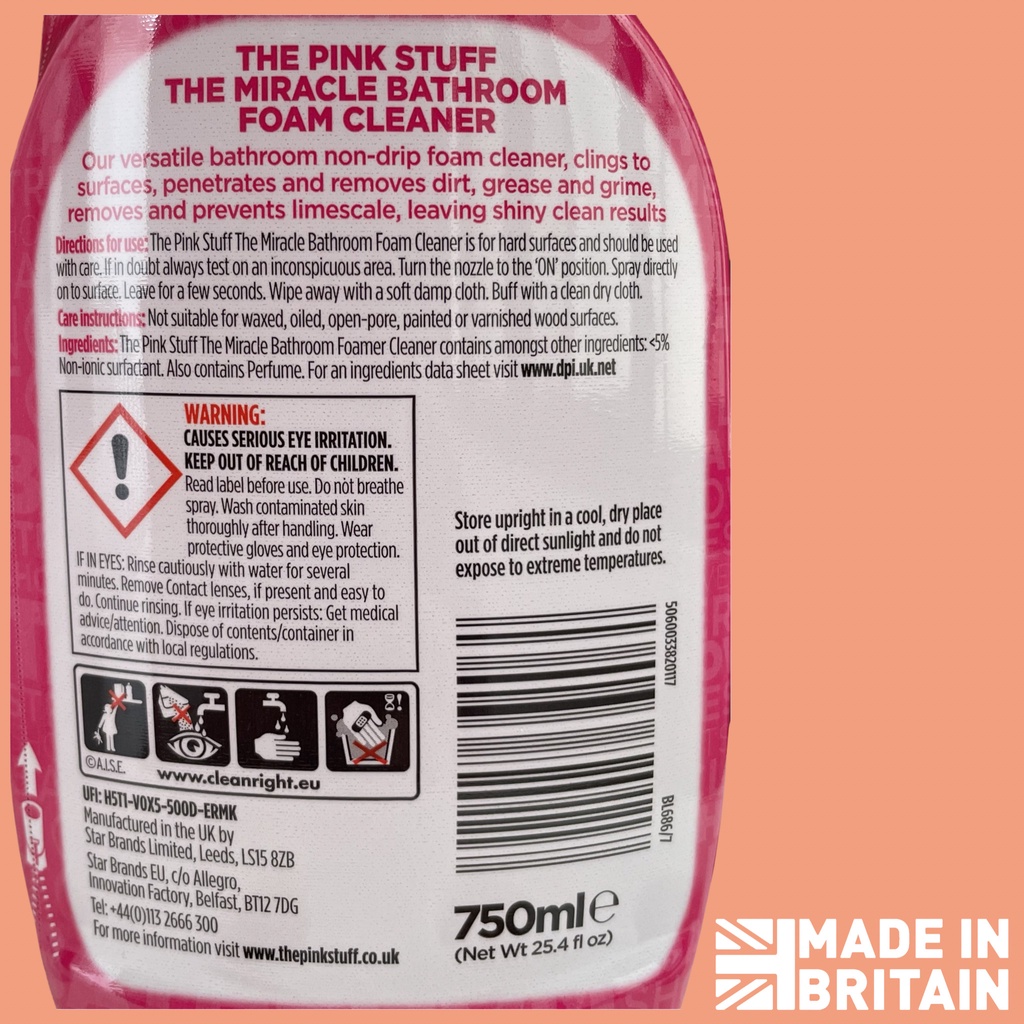 The Pink Stuff Miracle Bathroom Foam Cleaner