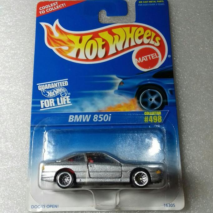 HOT WHEELS BMW 850I. BLUE US CARD 1995. DOORS OPEN. COOLEST TO COLLECT