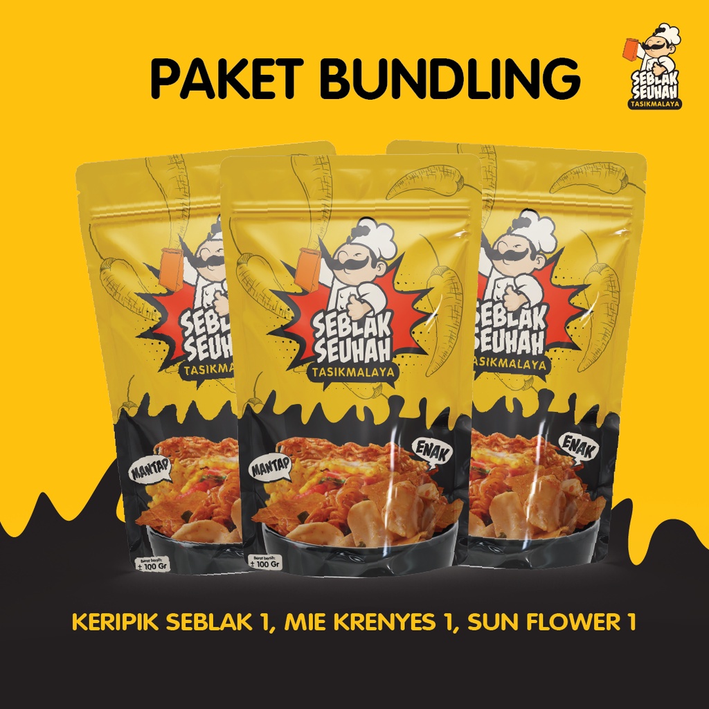

PROMO PAKET HEMAT !! CEMILAN KELUARGA | (KERIPIK SEBLAK, MIE KRENYES, SUN FLOWERS)