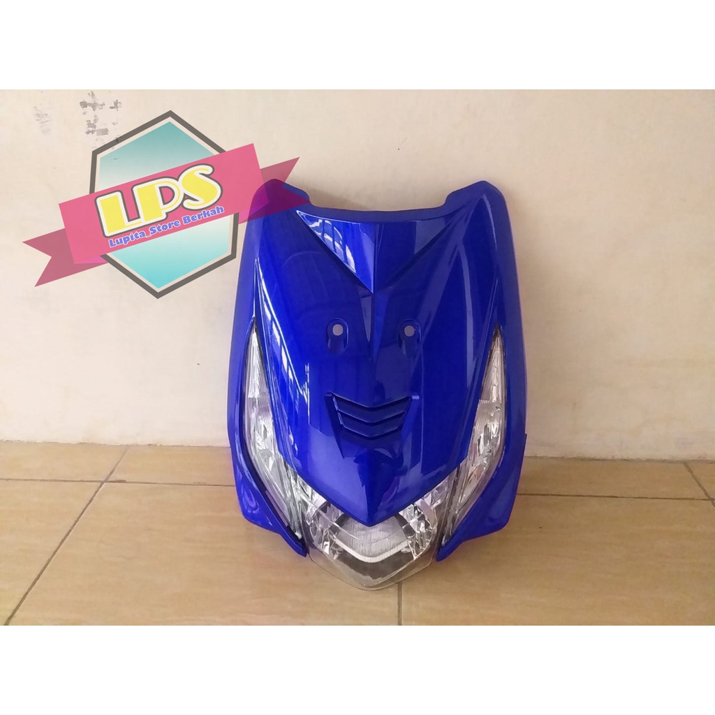 Tameng Depan + Reflektor Dan SEN Lampu Beat Karbu Warna Biru Tua Termurah