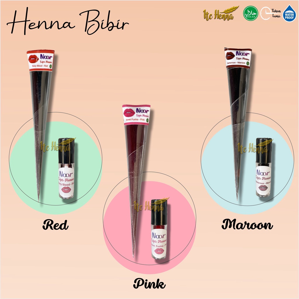 Henna Bibir - Henna Lips - Ecer 1 Pc