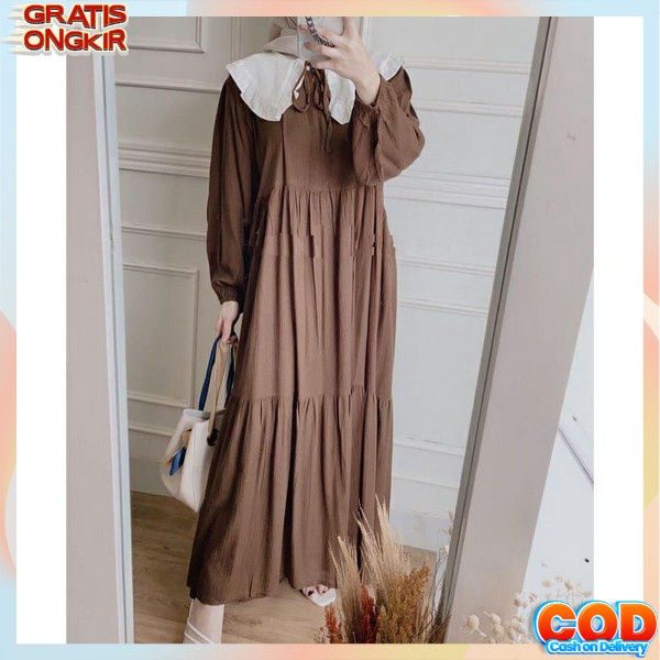 Ghamis Qanita Pakain Bwju Atassan Cewek Gamis Wnta Ataaan Kondangan Gamis Lebaran 2023 Gami Sanita H