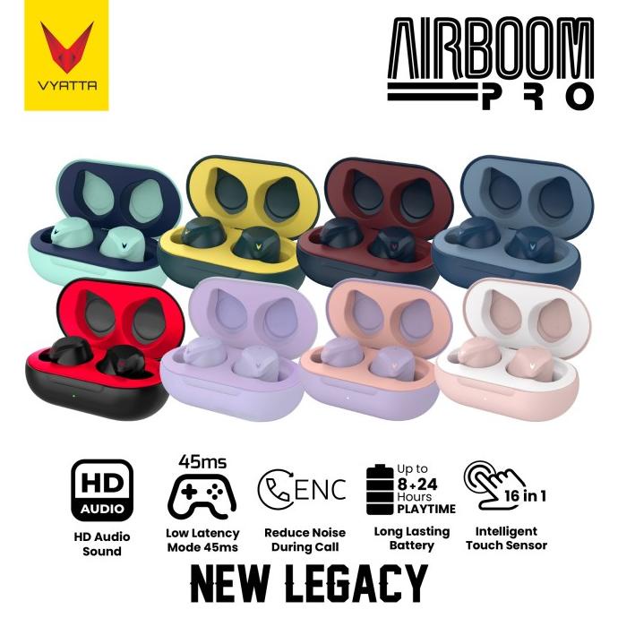 VYATTA Airboom Pro TWS Bluetooth Headset / Earphone , Long Battery