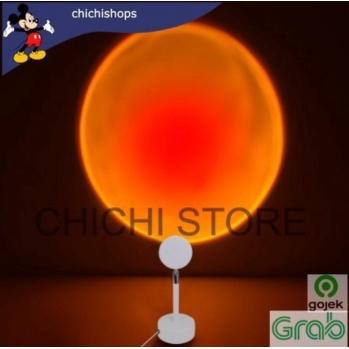 Unik Lampu Tiktok Sunset Proyektor LED Pelangi Kamar Tidur - Ruang Tamu CC Berkualitas