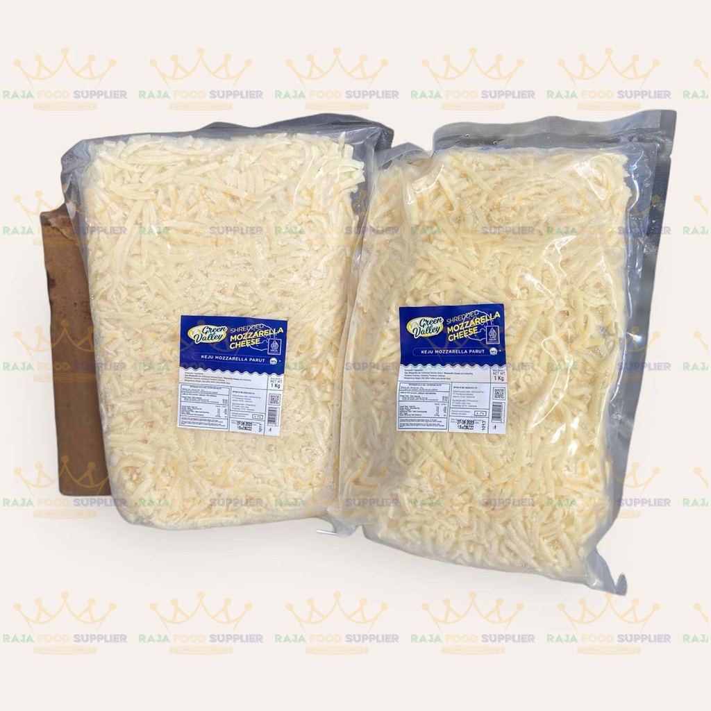 

Green Valley Mozzarella Cheese Shredded 1 kg - Keju Mozarella