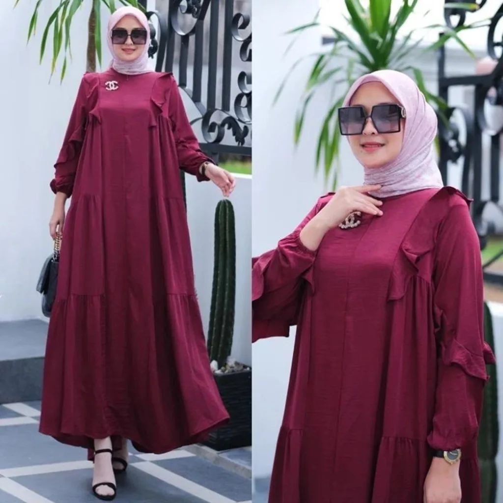 Games Hari Raya Dewasa Remaja Wsnita Fashion Muslim Ganis Gamis Terbaru 2023 Model Kekinian Dres Wan