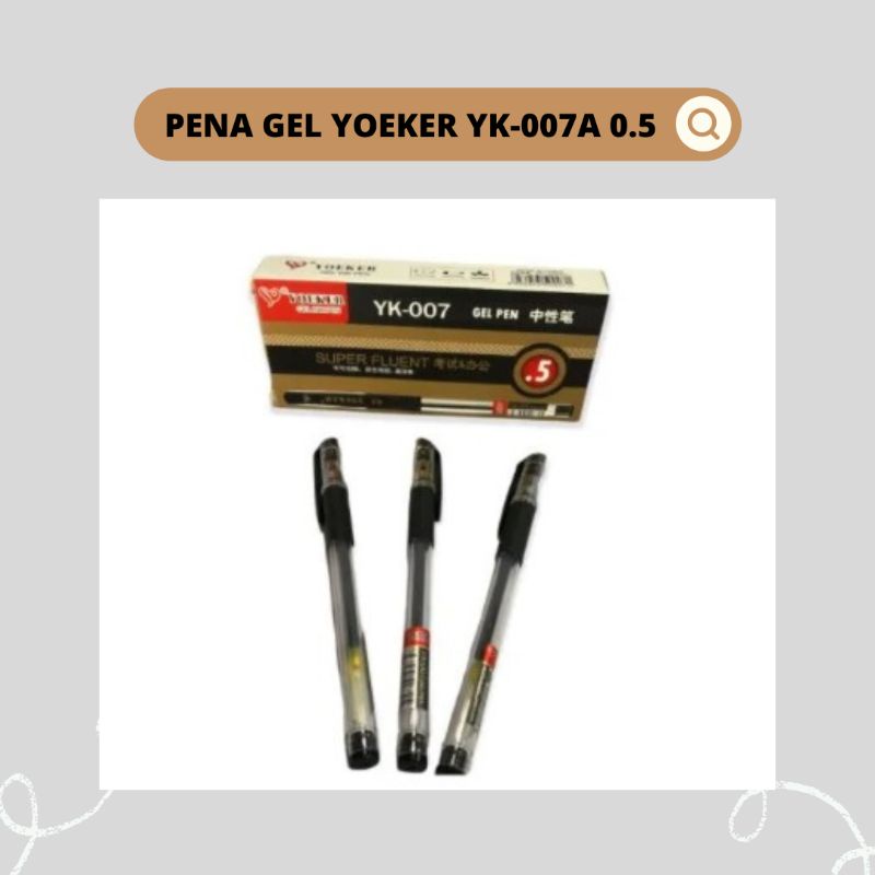 

PENA GEL YOEKER YK-007 0.5MM | SATUAN