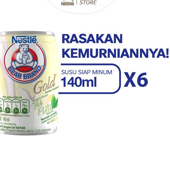 

Terbaru BEAR BRAND Susu Kaleng White Tea Susu Steril 140ml x 6 pcs