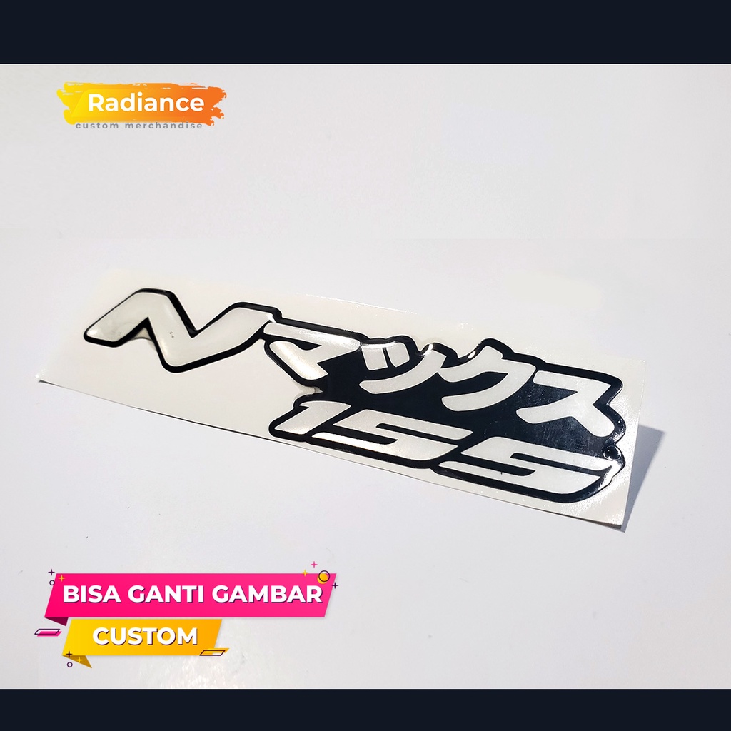 Sticker nmax japan aerox cutting timbul 3D emblem bisa custom