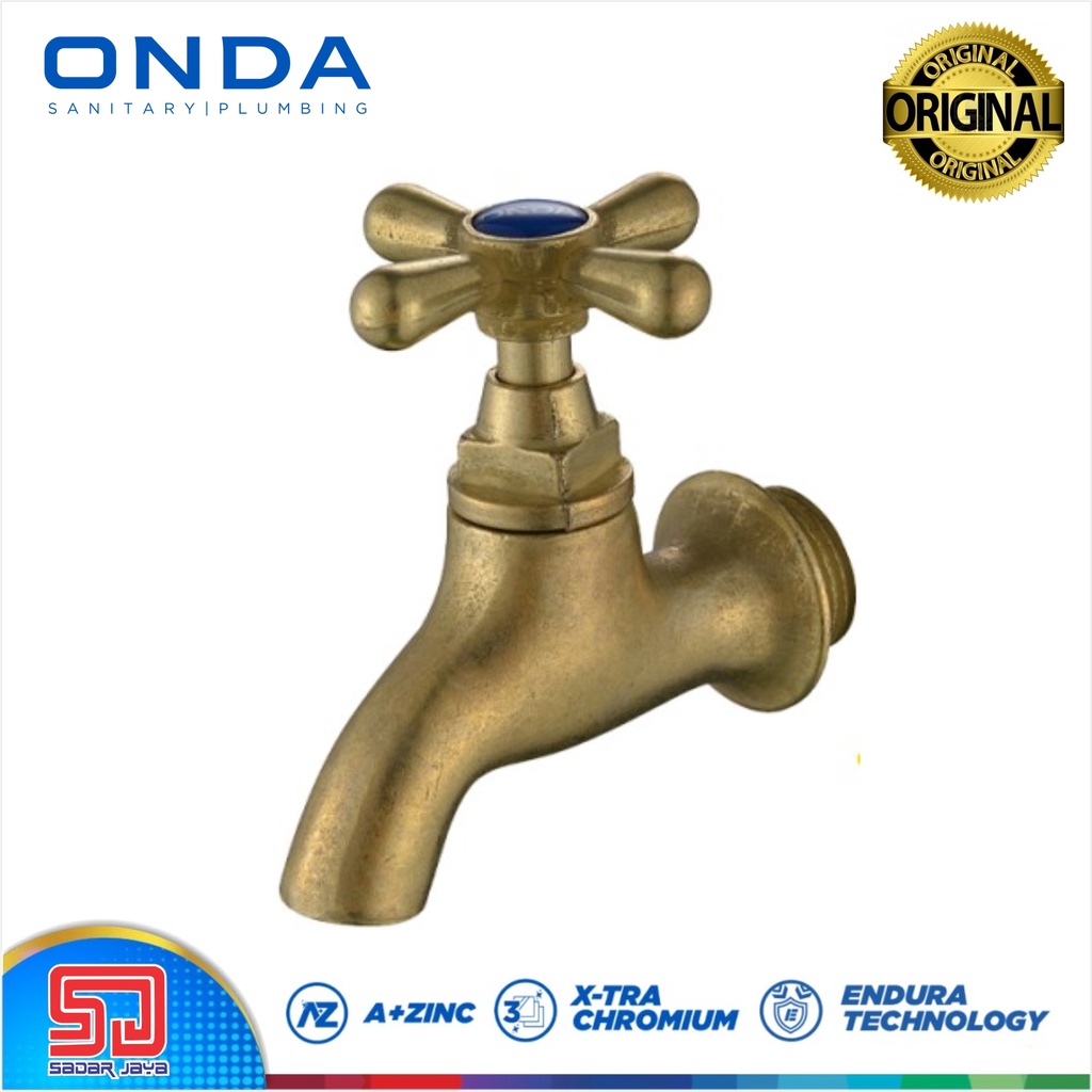 ONDA BK Kran Air 1/2&quot; Keran Tembok Kuningan Bibcock Brass Faucet