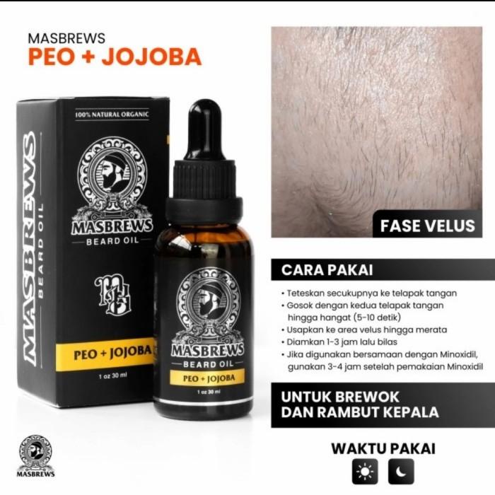 MASBREWS PEOMIX BEARD OIL PEO - JOJOBA by MASBREWS.ID