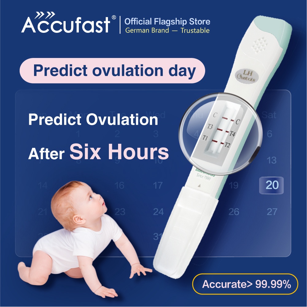 2Pcs ACCUFAST Ovulation Peak Test One Step Early LH Fertility Tests Kit Predict Ovulation after 6 hours