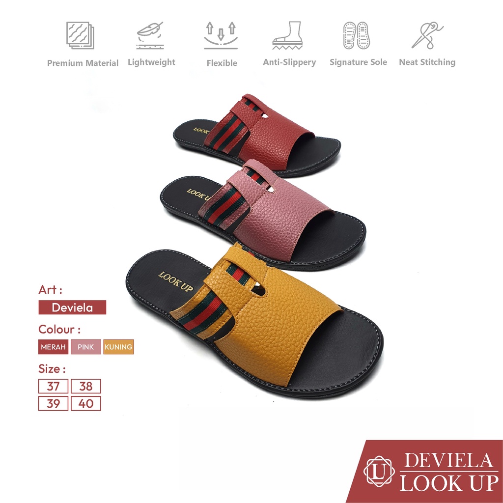 DEVIELA Look Up Sandal Kulit Wanita Sandal Kokop Papirut Series