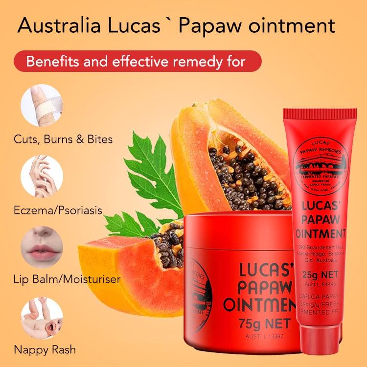 Australian Lucas's Papaw Ointment 25gr/75gr Lip Balm dan Salap Penghilang Bekas Gigitan Nyamuk, Krim Salep Bayi Original (exp 2025)