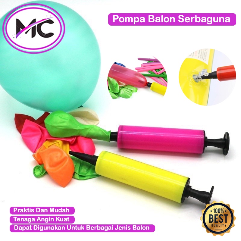 Pompa Balon Tangan Manual Pompaan Udara Manual Hand Pump Alat Tiup Baloon Portable Pemompa Pelampung Balon Renang Pompa Mini