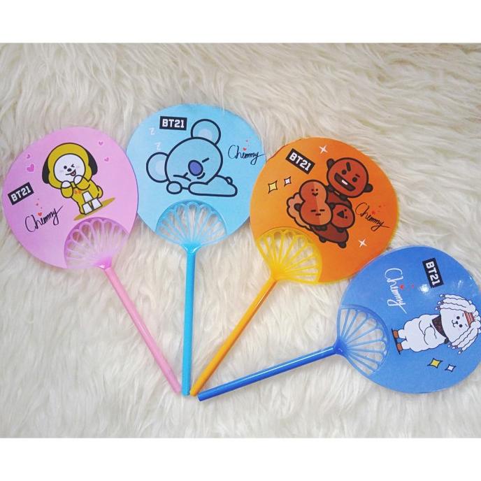 

12 PEN KIPAS BTS 26 CM SOUVENIR ULTAH ANAK ALAT TULIS .