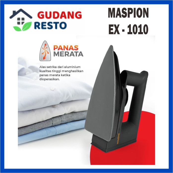 SETRIKA MASPION EX 1010 BB DRY IRON OTOMATIS GOSOKAN LISTRIK BAJU KERING AUTOMATIC IRON SETERIKA EX1010 EX1010BB