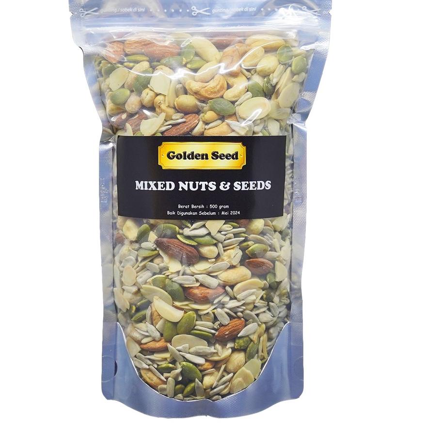 

♠ MIXED NUTS & SEEDS 500 GRAM PREMIUM - TRAIL MIX NUT & SEED - MIXNUT 500 GR ✷