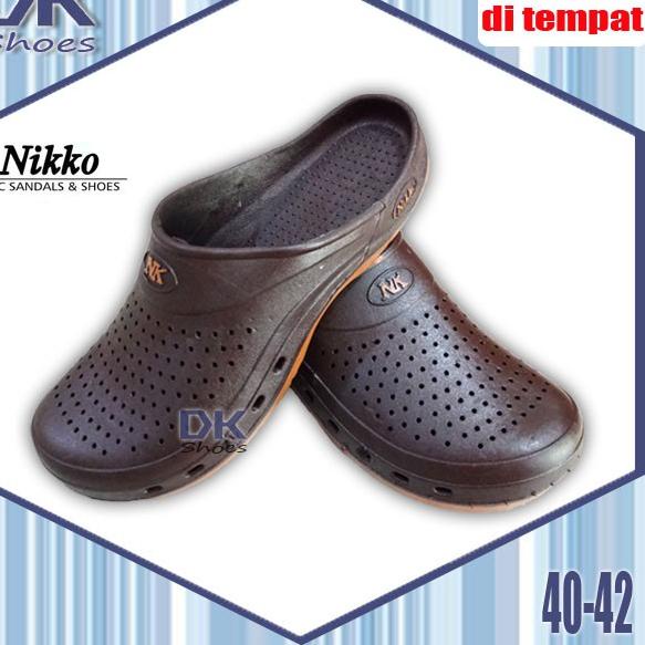 Nikko Sandal Selop Bakpao Baim 40-42 Coklat Pria / Sandal Karet Pria Tahan Air [BLR.18Fe23ᴷ]