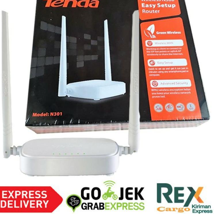 ❆ Tenda N301 Wireless N300 Easy Setup Router ◘
