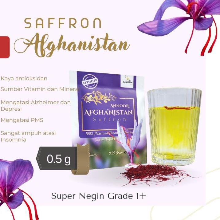 

➵ Saffron Super Negin Grade 1+ 0.5gr Saffron Afghanistan original ♖