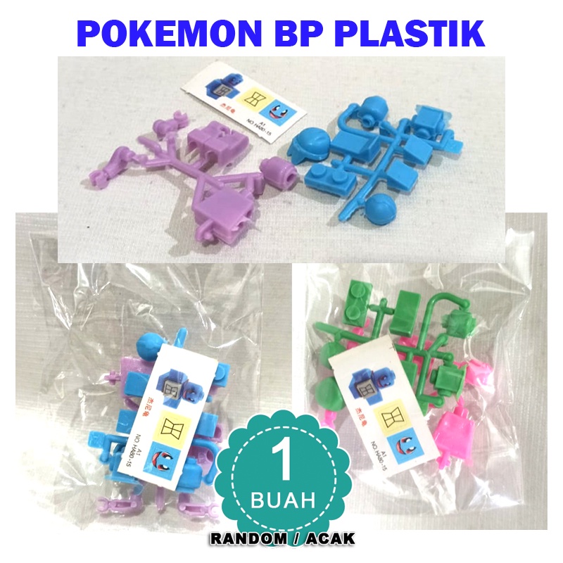 Mainan puzzle rakit Pokemon - satuan - acak - Pokemon BP Plastik