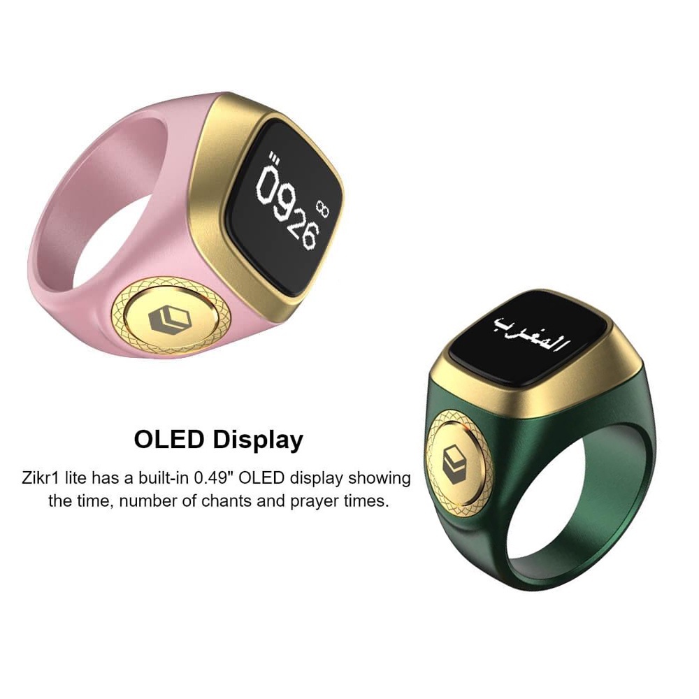 Iqibla Zikr Ring Aluminium Alloy Digital Tasbih Smart Koneksi Ke Hp