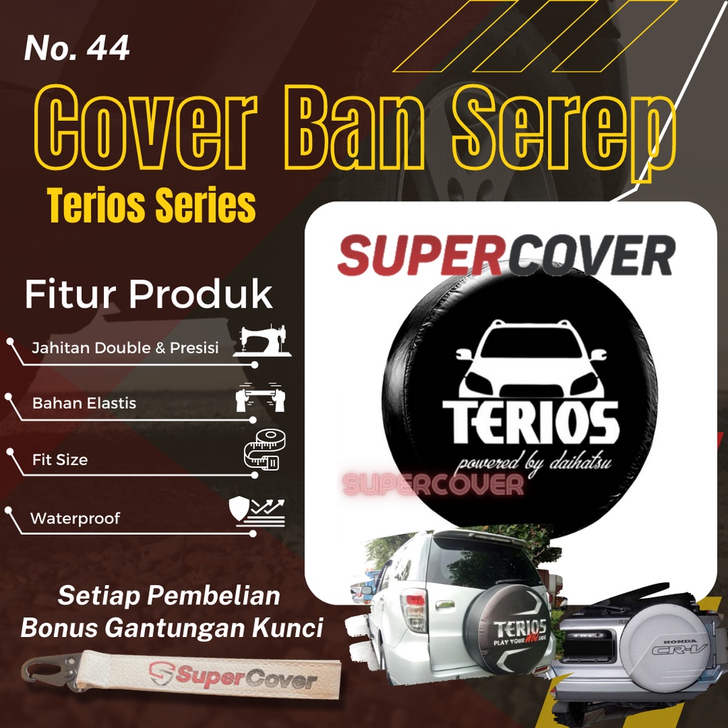 Sarung Ban Serep Daihatsu Terios Cover Ban Serep Kulit Sintetis Daihatsu Terios 44  Penutup Pelindun