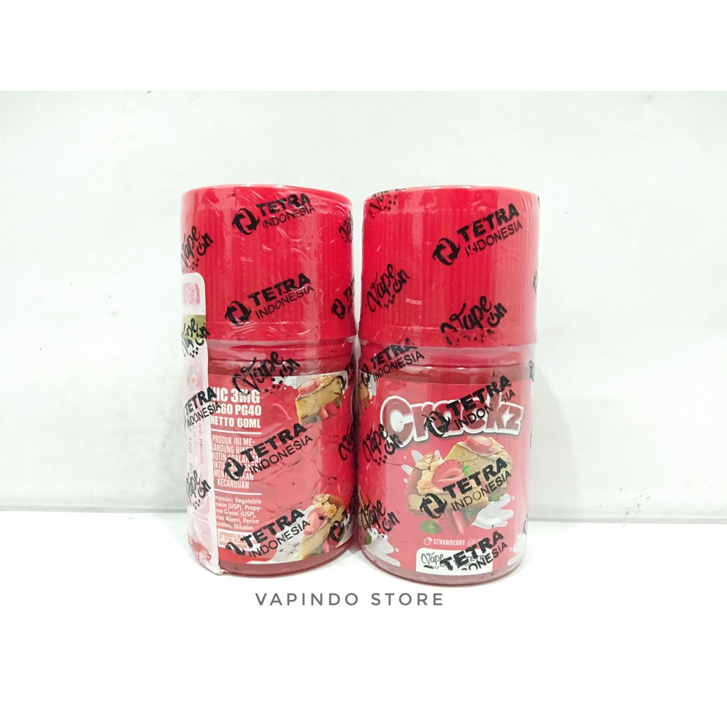 CRACKZ V5 STRAWBERRY CAKE 60ML 3MG BY TETRA X VAPEON