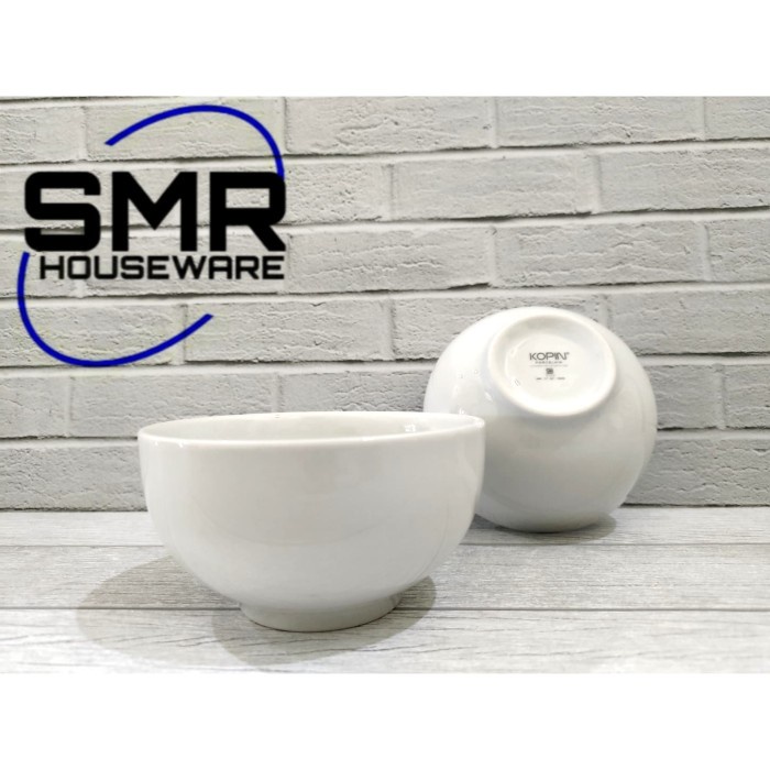 [Mangkok] Mangkok Sup Kecil Putih Polos Keramik Merk Kopin Ukuran 4,5 Inch [Stok]