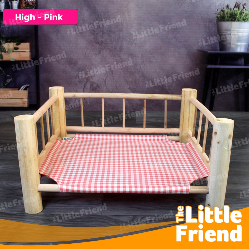 Ayunan Tenda Tempat Tidur Anjing Kucing/Cat Hammock Kanvas Wooden Anti Lembab