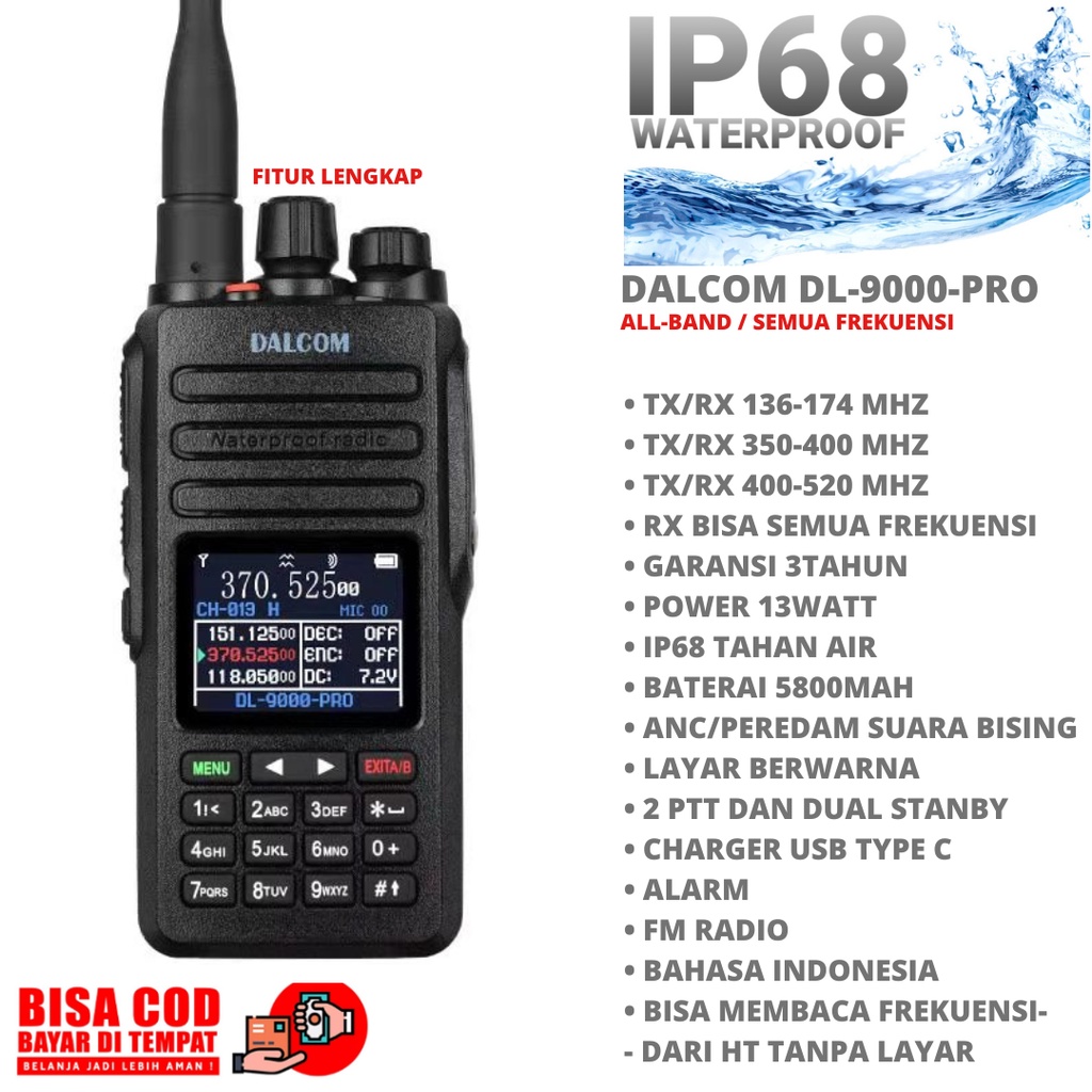 HT DALCOM JAPAN DL-9000 PRO 13W IP68