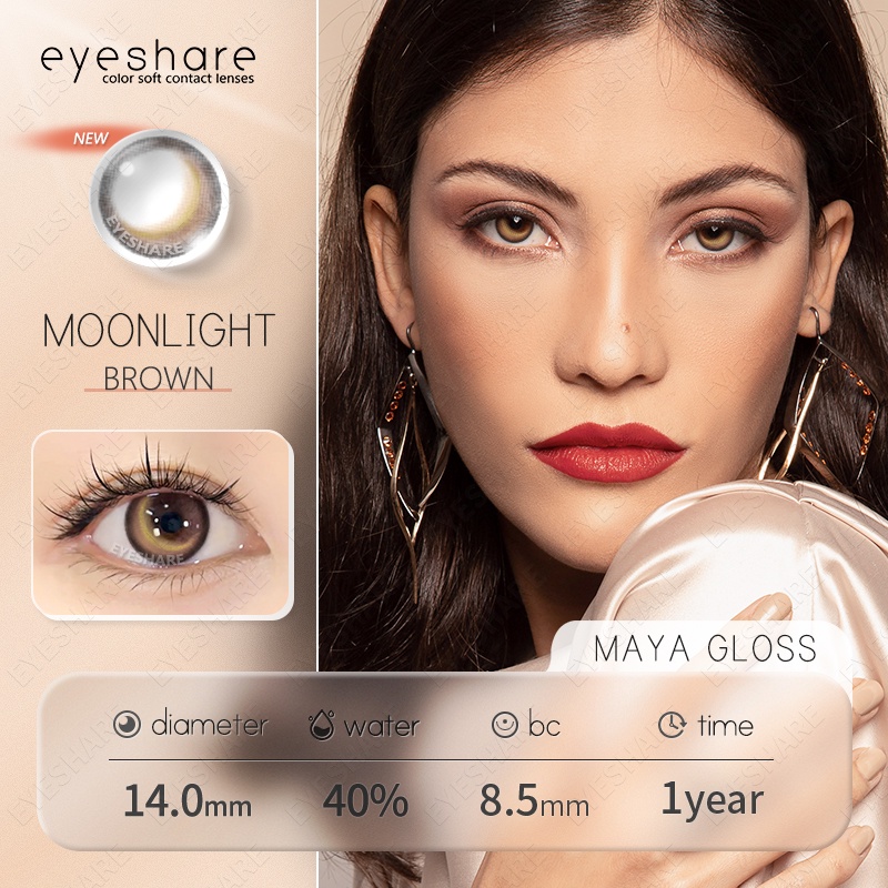 softlens seri bulan moon brown normal cosplay saylor moon mata wanita korea anime softlens import