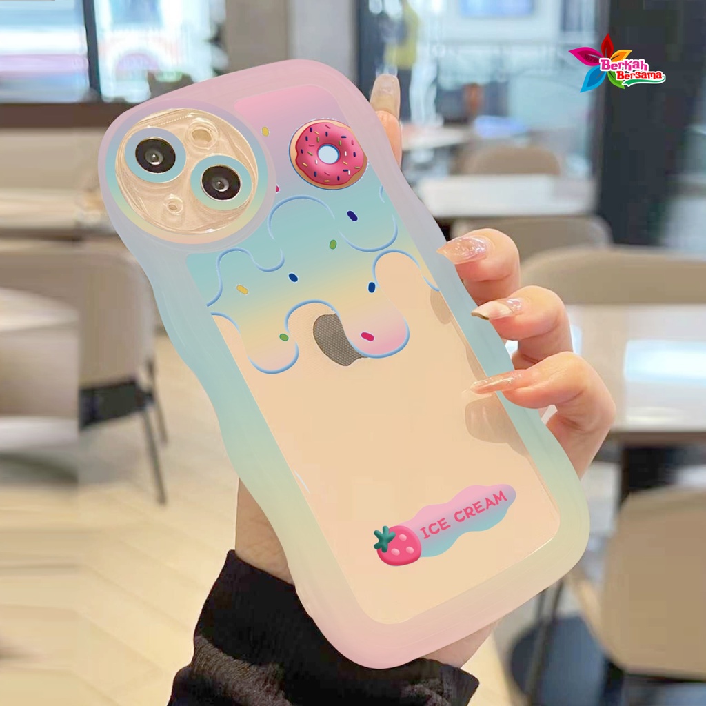 SS143 SOFTCASE SILIKON WAVY ICE CREAM FOR XIAOMI REDMI 4A 5A 6A 8 9A 9C 10A 10 10C NOTE 5A 8 9 10 11 11S PRO PLUS POCO C40 M3 M4 M5 X3 PRO NFC A1 PLUS 12 4G BB7773