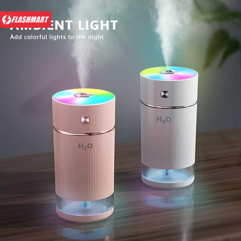 Flashmart Air Humidifier Colorful Lights USB Rechargeable 240ml - FZ010