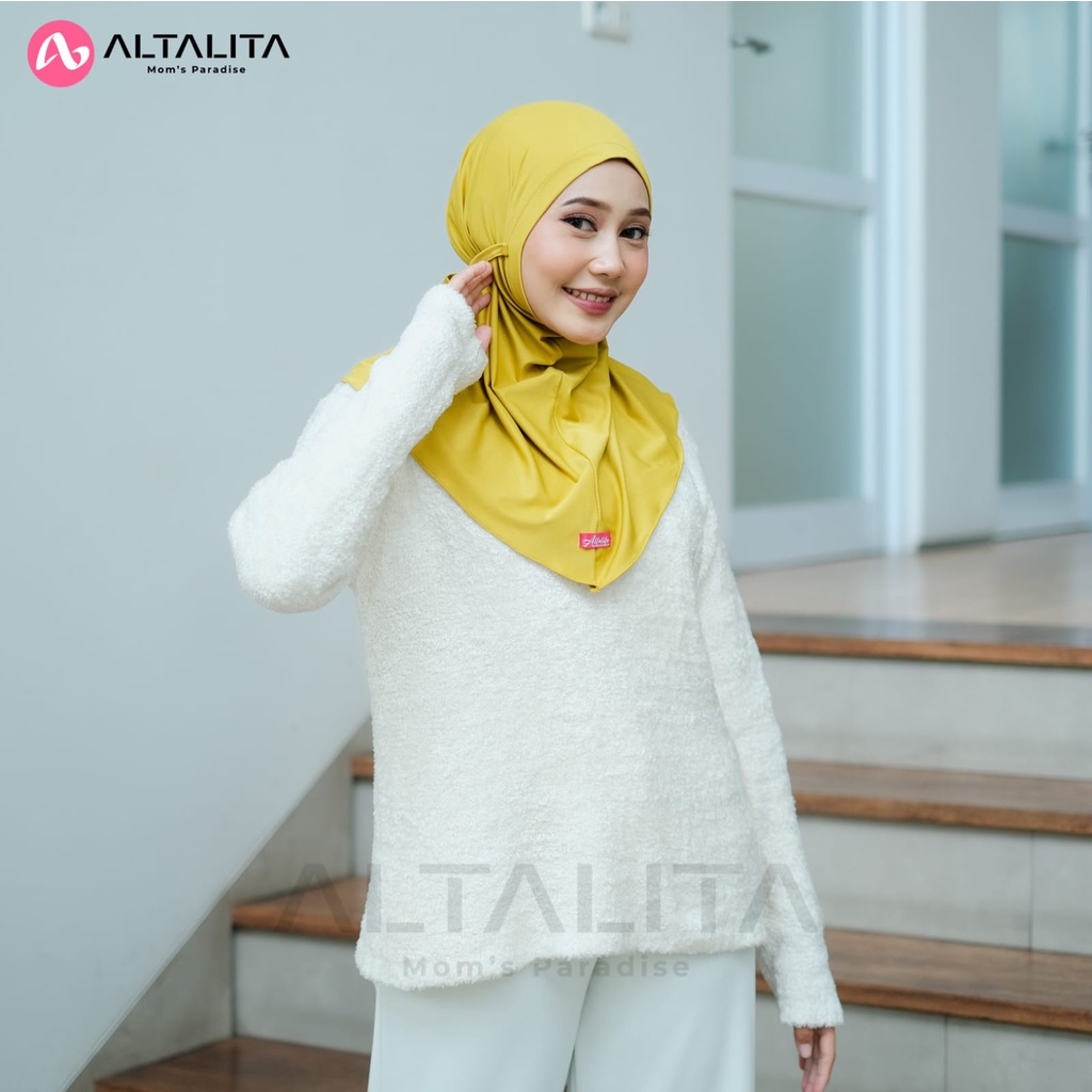 Altalita - Kerudung Instan Tali Nyta Non Pet Jilbab Bergo Sport Non Pad Bahan Jersey Premium Cocok Untuk Olahraga Volly Futsal Senam dan Sehari-Hari