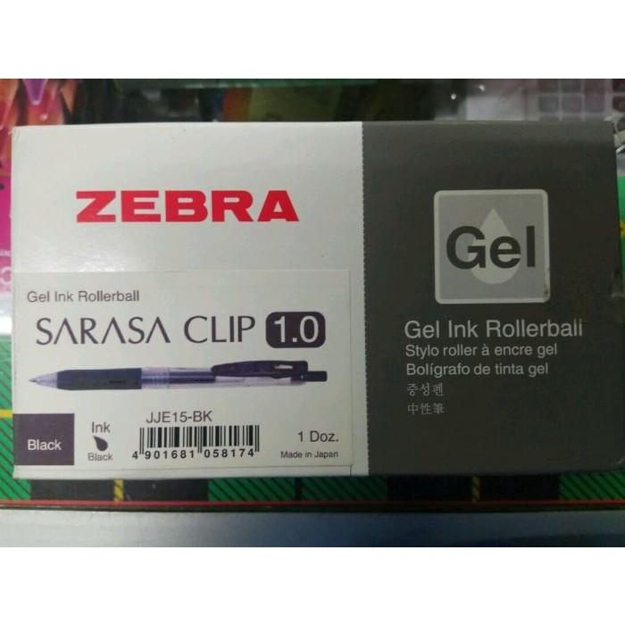 

Pulpen Zebra Sarasa (uk: 0.5/0.7/1.0)(Hitam/Biru)(per Lusin)