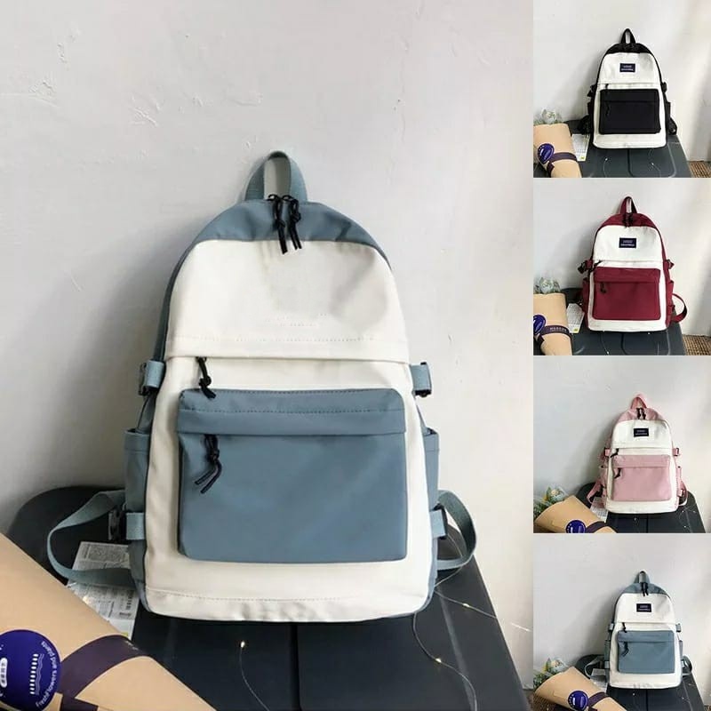 PVJ Tas Sekolah Anak Perempuan laki Laki Remaja SMP SMA Ransel Wanita Premium Backpack Polos