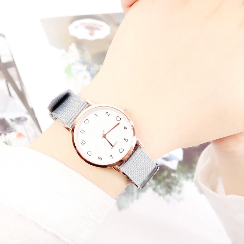 FYGALERY J173 Jam Tangan Kanvas Wanita Jam Analog Cewek Elegan Wrist Watch