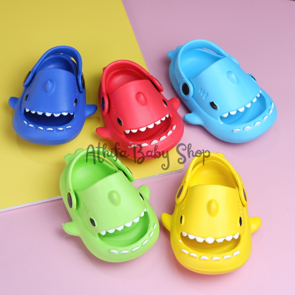 Sepatu Sandal Anak Laki Bayi Balita Usia 6 7 8 9 10 11 Bulan 1 2 3 Tahun Sendal Gunung Karakter Baby Shark Lelaki Cowok Spon Prewalker Phylon Ringan -502-