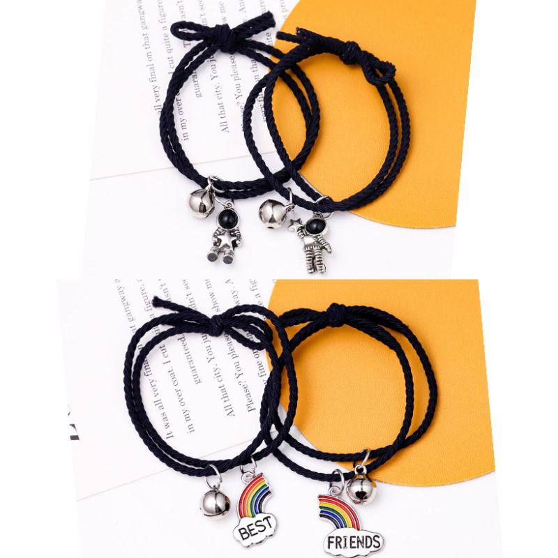 SEPASANG GELANG LONCENG COUPLE SAHABAT 2PCS/PASANG