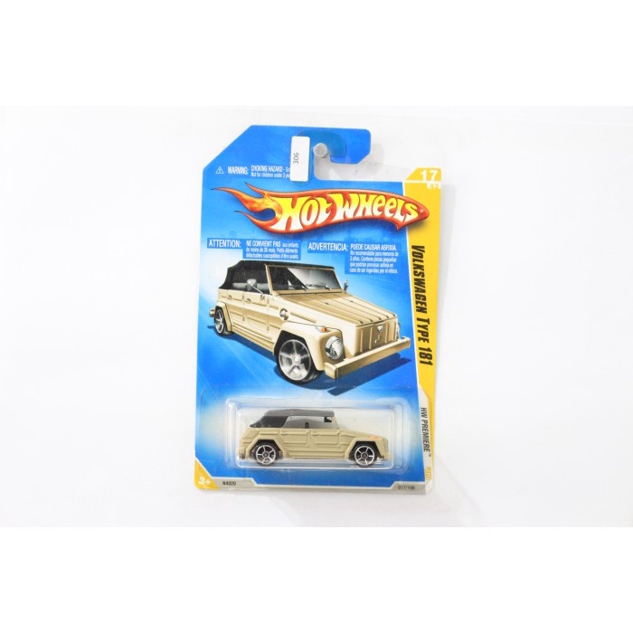 HOT WHEELS VOLKSWAGEN TYPE 181 COKLAT 306 TERBARU