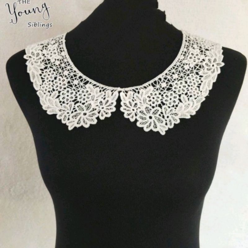 Lace Collar/kerah Tempel Dewasa/Kerah Lebal Bordir Dewasa