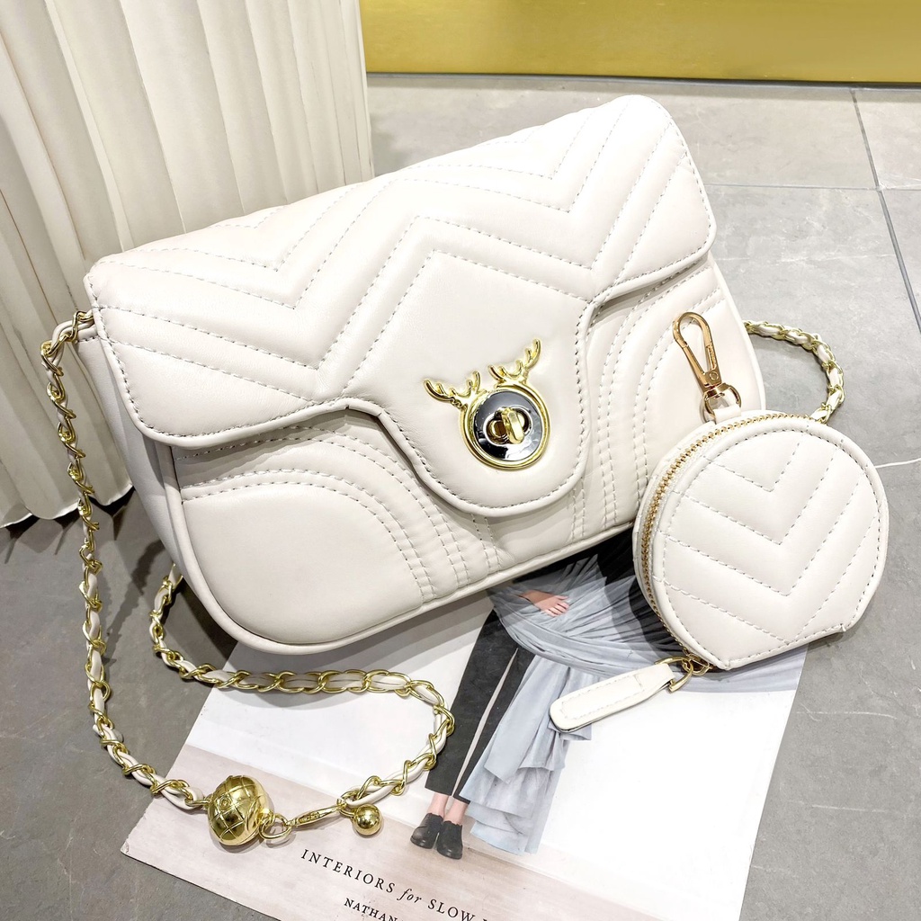 201928 Tas Selempang Wanita 2 in 1 Import Slingbag Cewek Impor (1 KG MUAT 2) LT2203 EL5616